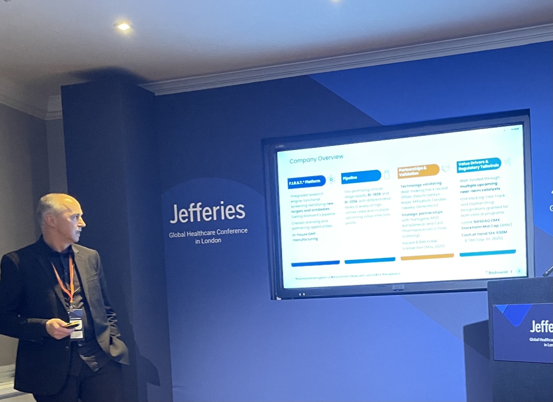 Bioinvent - Jefferies Global Healthcare Conference, London